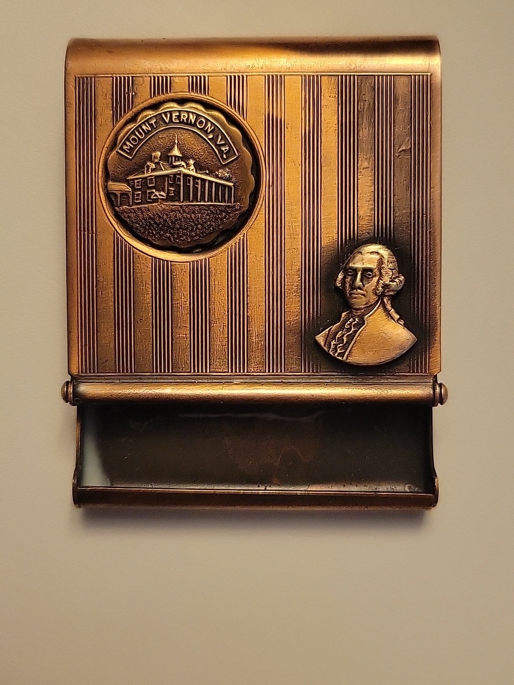 Vintage Matchbook Holder Case Mount Vernon